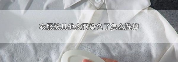 衣服被其他衣服染色了怎么洗掉