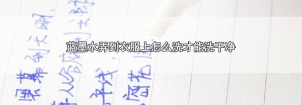 蓝墨水弄到衣服上怎么洗才能洗干净