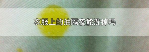衣服上的油隔夜能洗掉吗