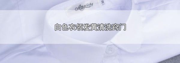白色衣领发黄清洗窍门