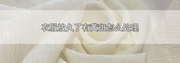 衣服放久了有黄斑怎么处理