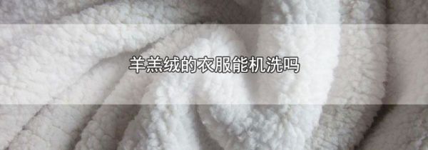 羊羔绒的衣服能机洗吗