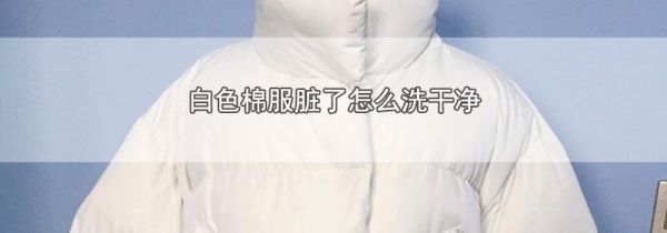 白色棉服脏了怎么洗干净
