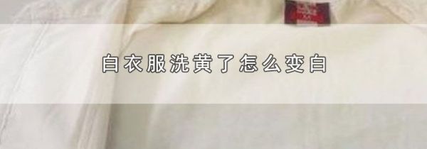 白衣服洗黄了怎么变白