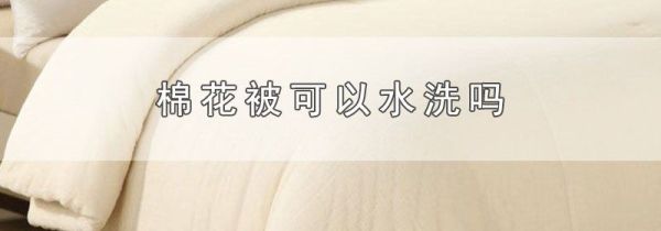 棉花被可以水洗吗