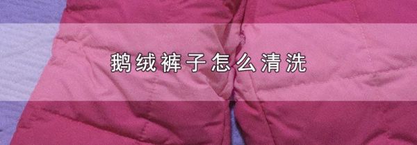 鹅绒裤子怎么清洗