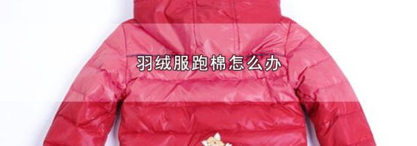 羽绒服跑棉怎么办
