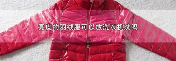 亮皮的羽绒服可以放洗衣机洗吗