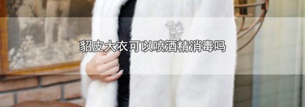 貂皮大衣可以喷酒精消毒吗