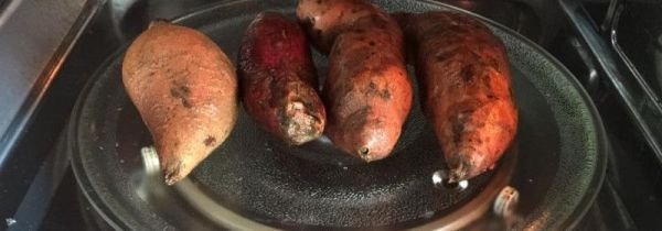 微波炉烤红薯不包纸