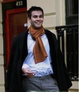 男生怎么系围巾