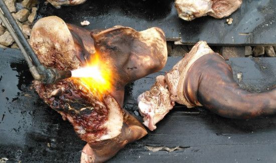 猪蹄烤黑了怎么清洗