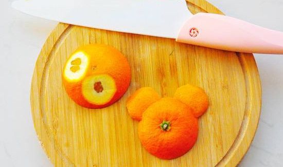 橙子小熊果盘切法