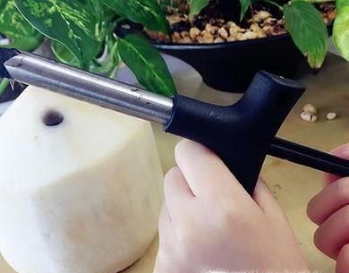如何用开椰器开椰子