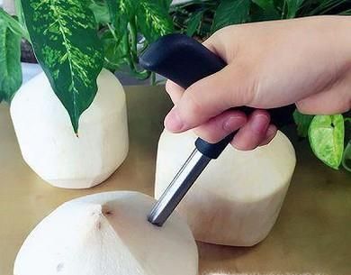 如何用开椰器开椰子