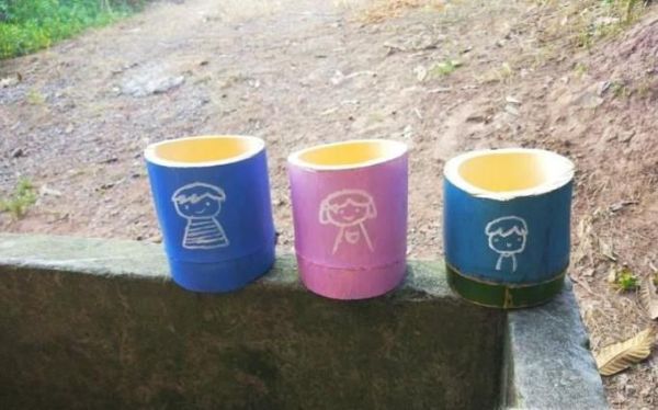 DIY可爱情侣花盆