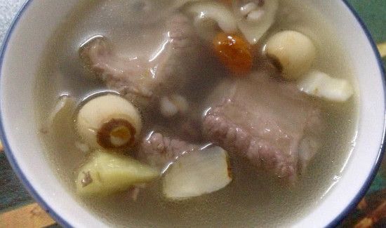 莲子红枣排骨汤的功效