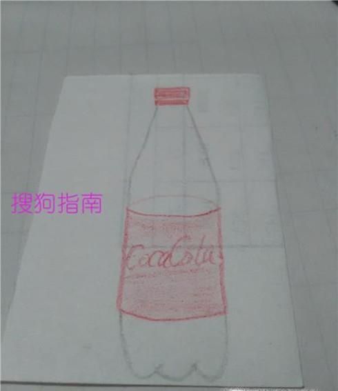 色彩可乐瓶怎么画