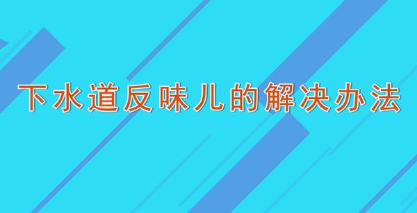 下水道反味儿的解决办法