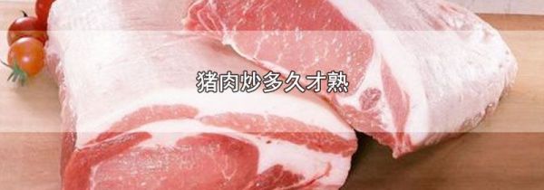 猪肉炒多久才熟