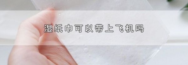 湿纸巾可以带上飞机吗