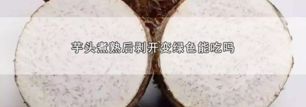 芋头煮熟后剥开变绿色能吃吗