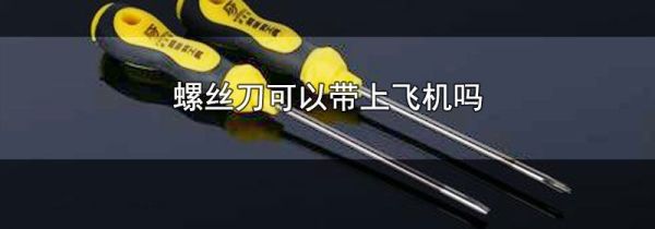 螺丝刀可以带上飞机吗