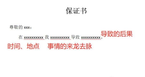 保证书怎么写