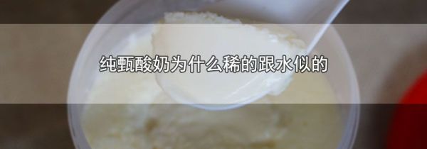 纯甄酸奶为什么稀的跟水似的
