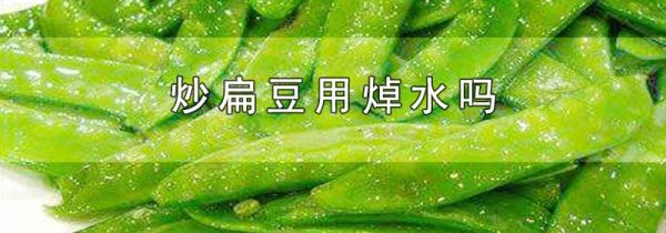 炒扁豆用焯水吗