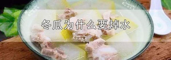 冬瓜为什么要焯水