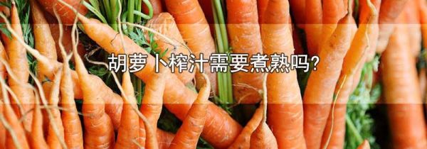 胡萝卜榨汁需要煮熟吗?
