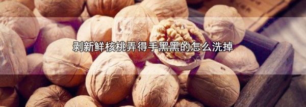 剥新鲜核桃弄得手黑黑的怎么洗掉