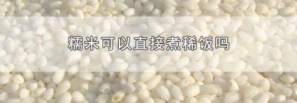 糯米可以直接煮稀饭吗