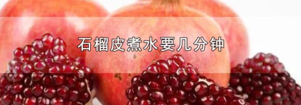 石榴皮煮水要几分钟