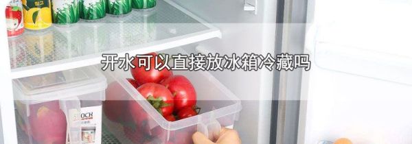开水可以直接放冰箱冷藏吗