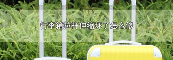 行李箱拉杆伸缩坏了怎么修