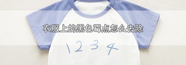 衣服上的黑色霉点怎么去除