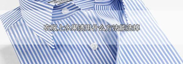 衣服上水果渍用什么方法能洗掉