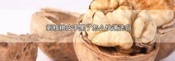 剥核桃皮手黑了怎么快速洗白
