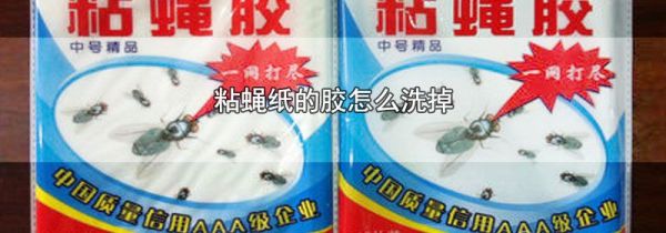 粘蝇纸的胶怎么洗掉