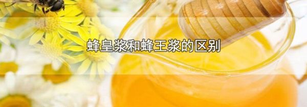 蜂皇浆和蜂王浆的区别