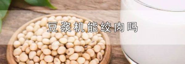 豆浆机能绞肉吗