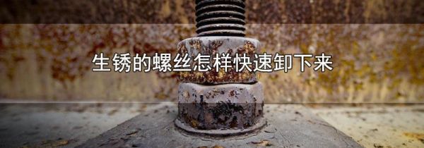 生锈的螺丝怎样快速卸下来