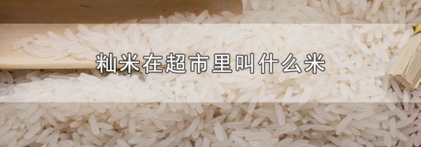 籼米在超市里叫什么米