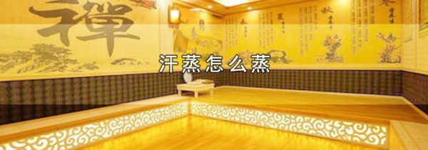 汗蒸怎么蒸