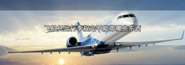 飞机托运行李规定不能带哪些东西