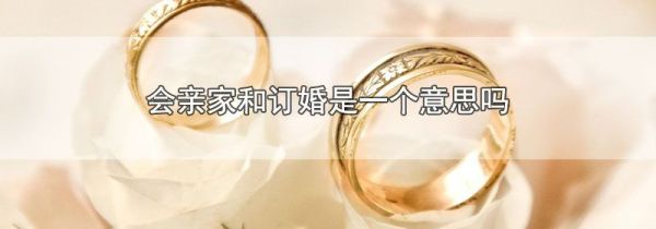 会亲家和订婚是一个意思吗