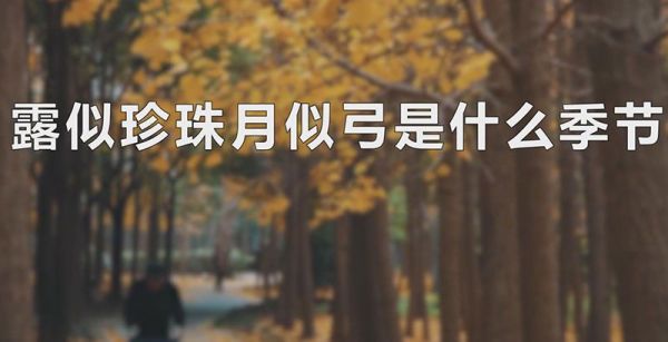 露似珍珠月似弓是什么季节