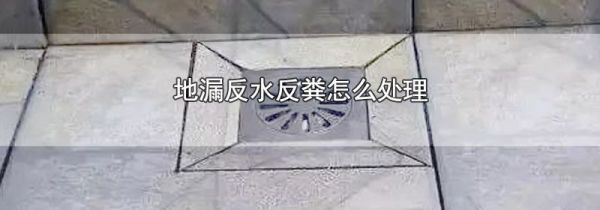 地漏反水反粪怎么处理